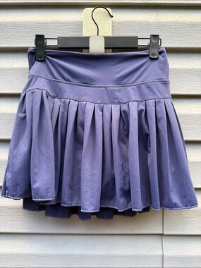 Goldhinge | Pleated Tennis Circle Skirt Skort Blue Gray